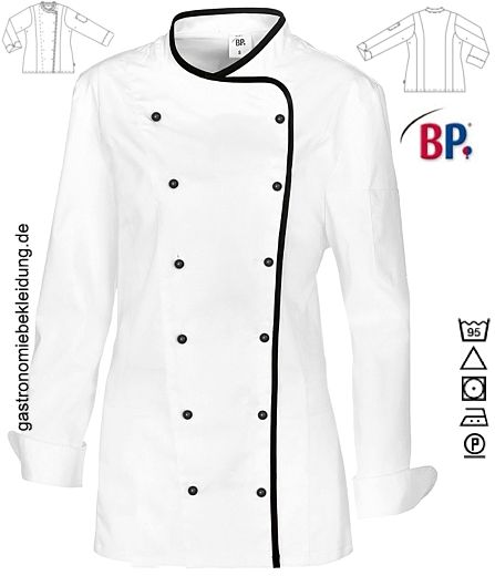 Knopfleiste Weiß Für Kochjacke Inklusive 1 Packung Kochknöpfe - Foto 9