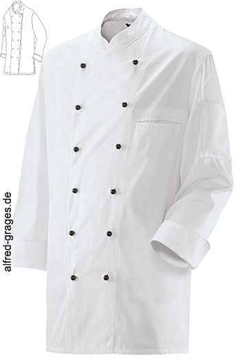 Premium Herren Kochjacke Gr.XL Bäckerjacke Gastro Bekleidung weiß mit Futter 